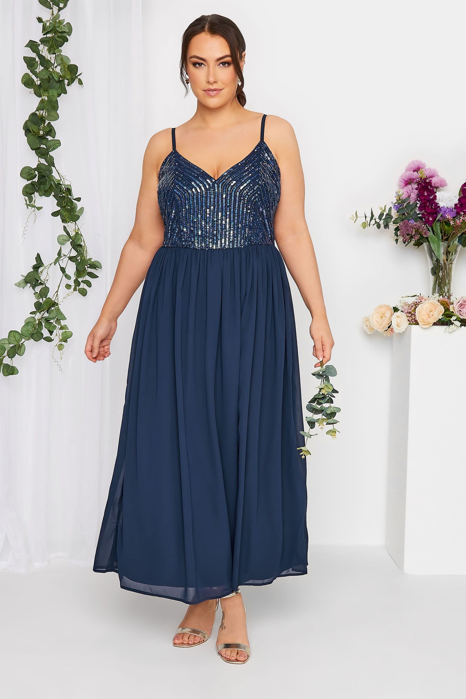 Yours Yours Women's Maxi Dress in Blue