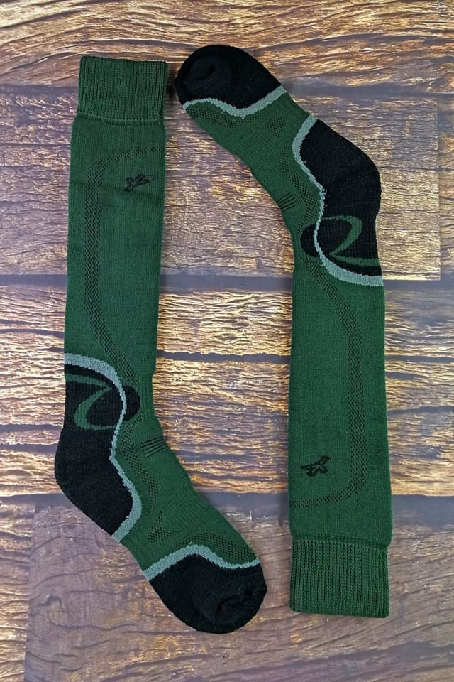 Dr Hunter Dr Hunter Men's 1 Pack Merino Wool Long Knee High Green Socks - 3