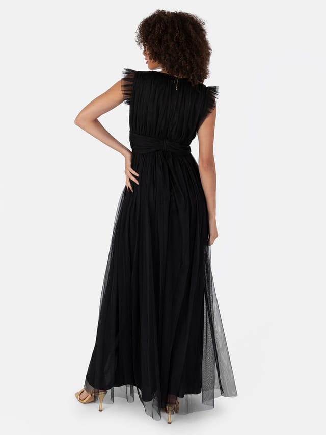 Anaya with Love Anaya with Love Women's Deep V-Neck Maxi Dress in Black - 2