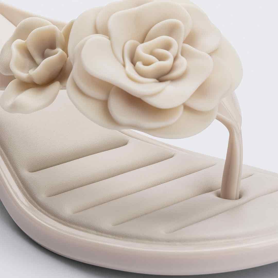 Melissa Shoes Melissa Shoes Women's Thong Kitten Heel Petals in Beige - 4