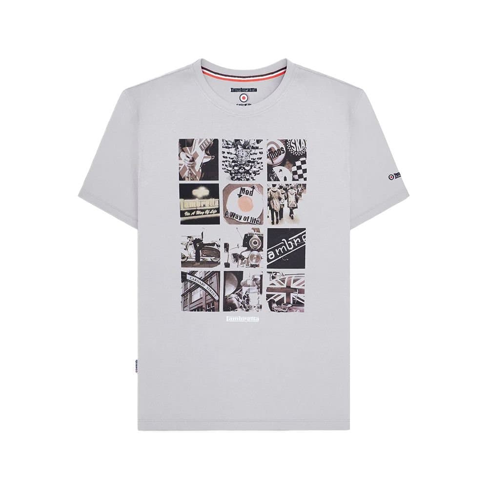 Lambretta Lambretta Men's SS24 Photo Print T-Shirt in Grey