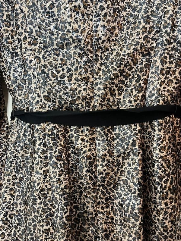 Yvonne Bennetti Sequin Leopard Print Trench Coat - Size 1 (Small)