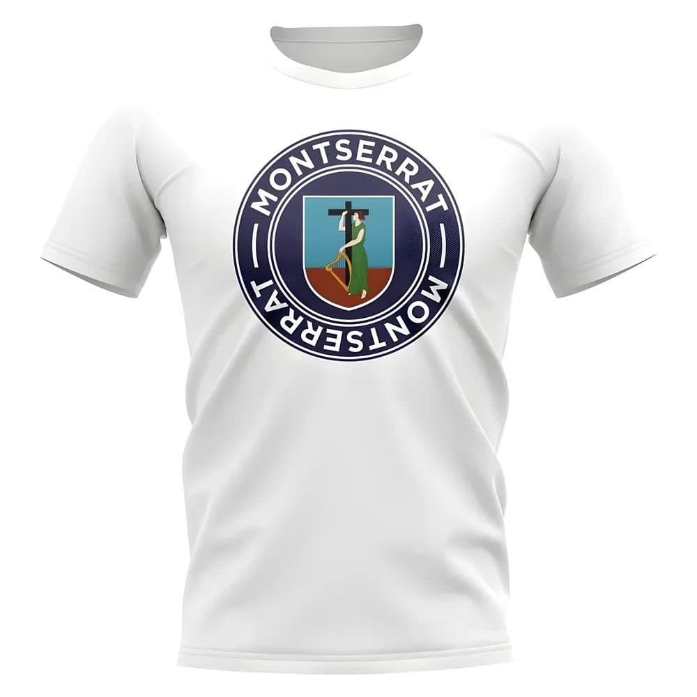 Montserrat Montserrat Men's Football Badge T-Shirt in White