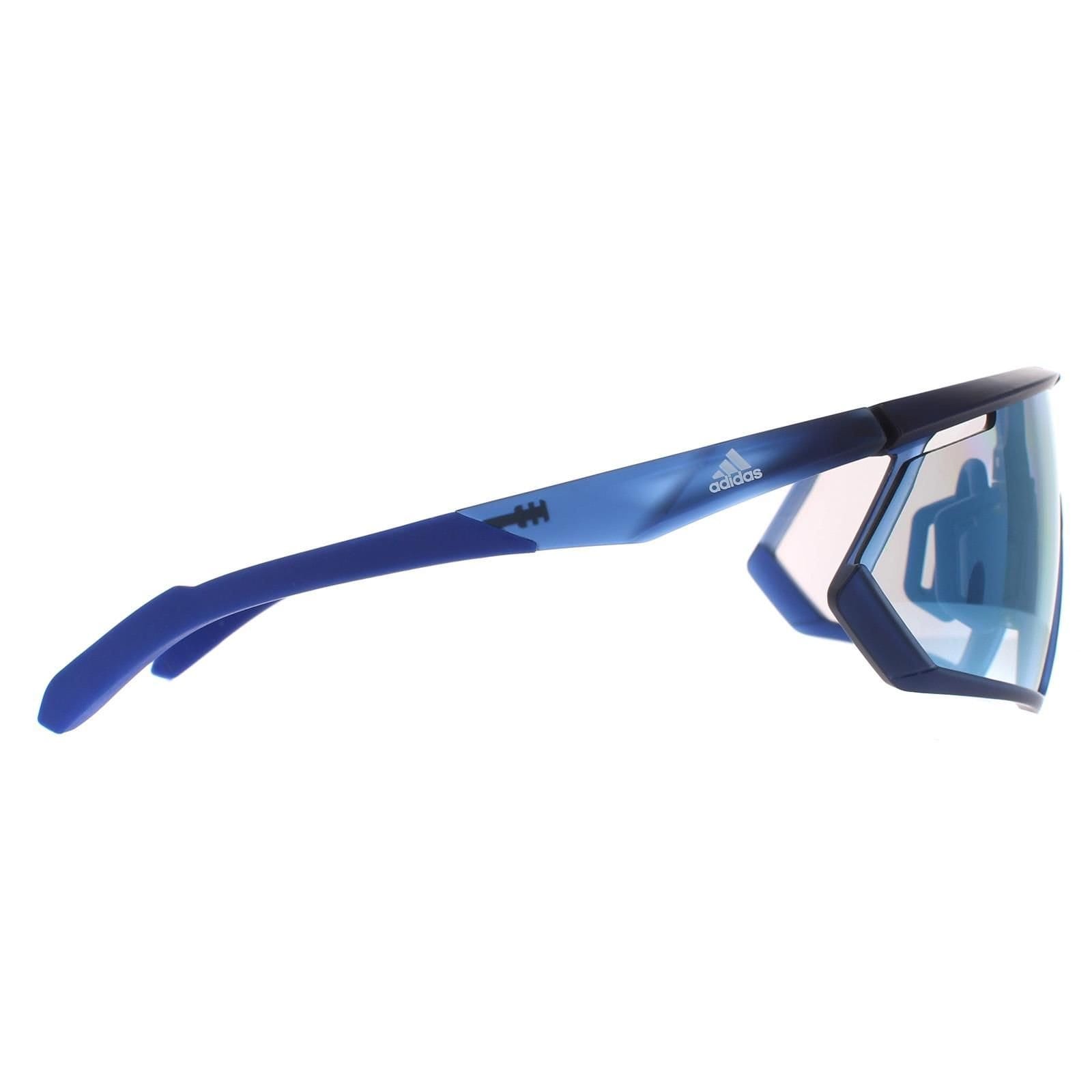 adidas adidas Men's Visor Frosted Dark Blue Vario Azure Mirror Blue SP0001 - 4