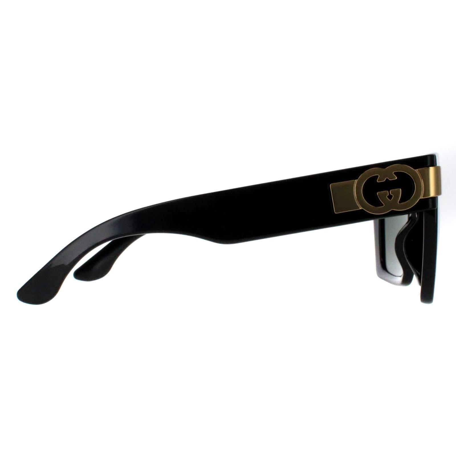 Gucci Gucci Women's Square Black with Gold Grey GG1689S - 4