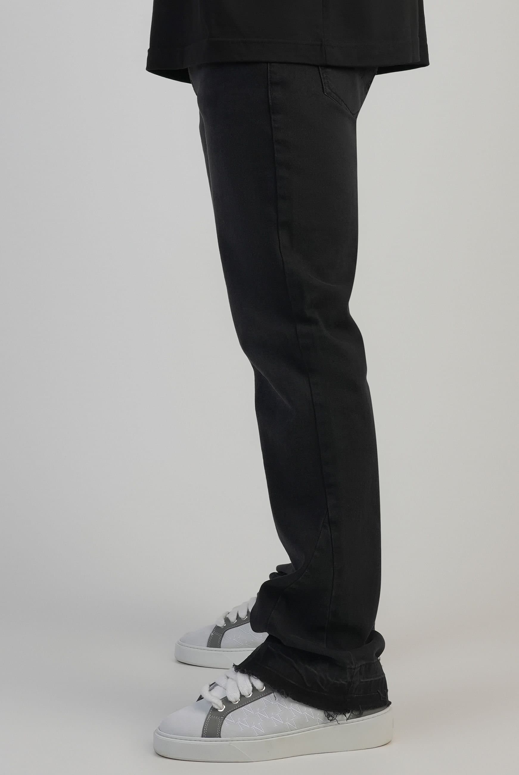 SikSilk SikSilk Men's Flare Fit Jeans in Black