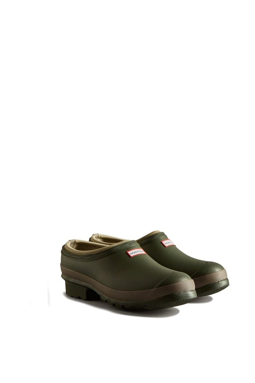 Hunter Hunter Men's Gardener Clogs in Dark Olive - 1