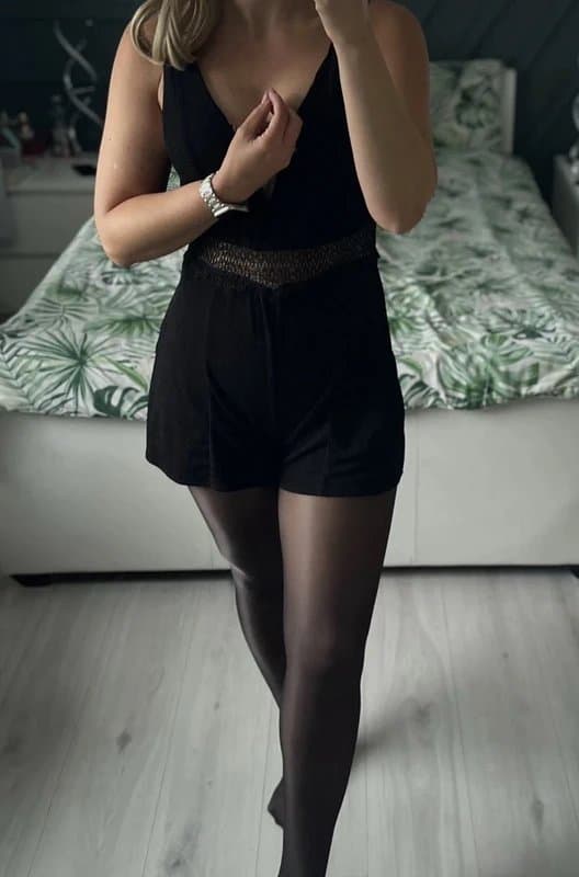 Bershka Bershka Black Lace Jumpsuit Playsuit Size S