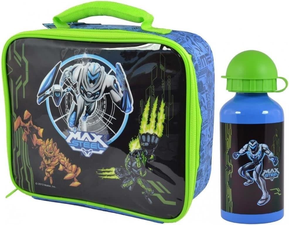 simpa simpa Men's Max Steel Freaks Insulated Lunch Bag & Bottle Set