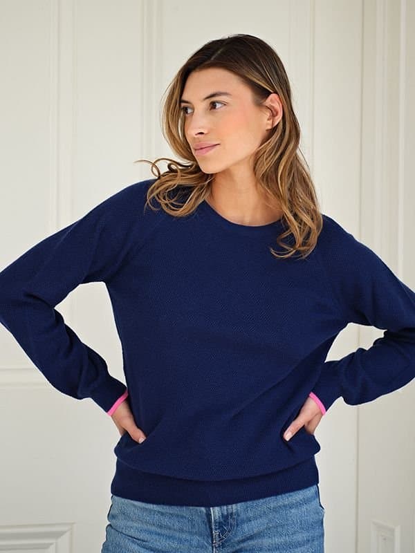 Cove Cove Women's Matilde Textured Jumper in Blue