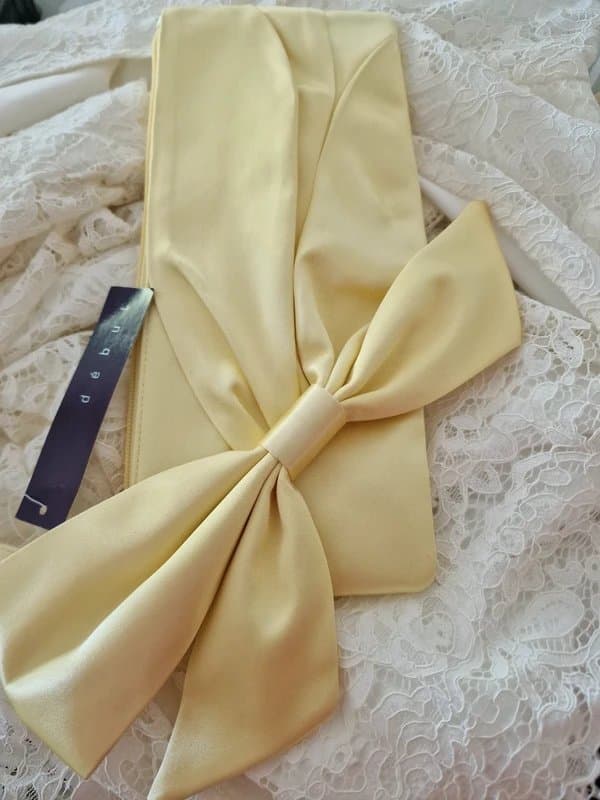 Debenhams Wedding Debenhams size 22 bnwot gorgeous lemon dress and bnwt satin clutch.
