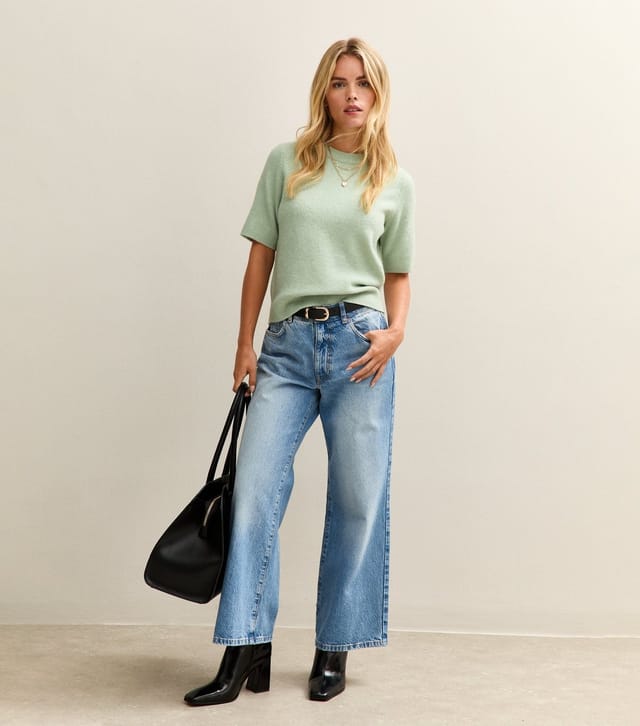 New Look Women's Petite Mint Green Short Sleeve Top New Look - 3