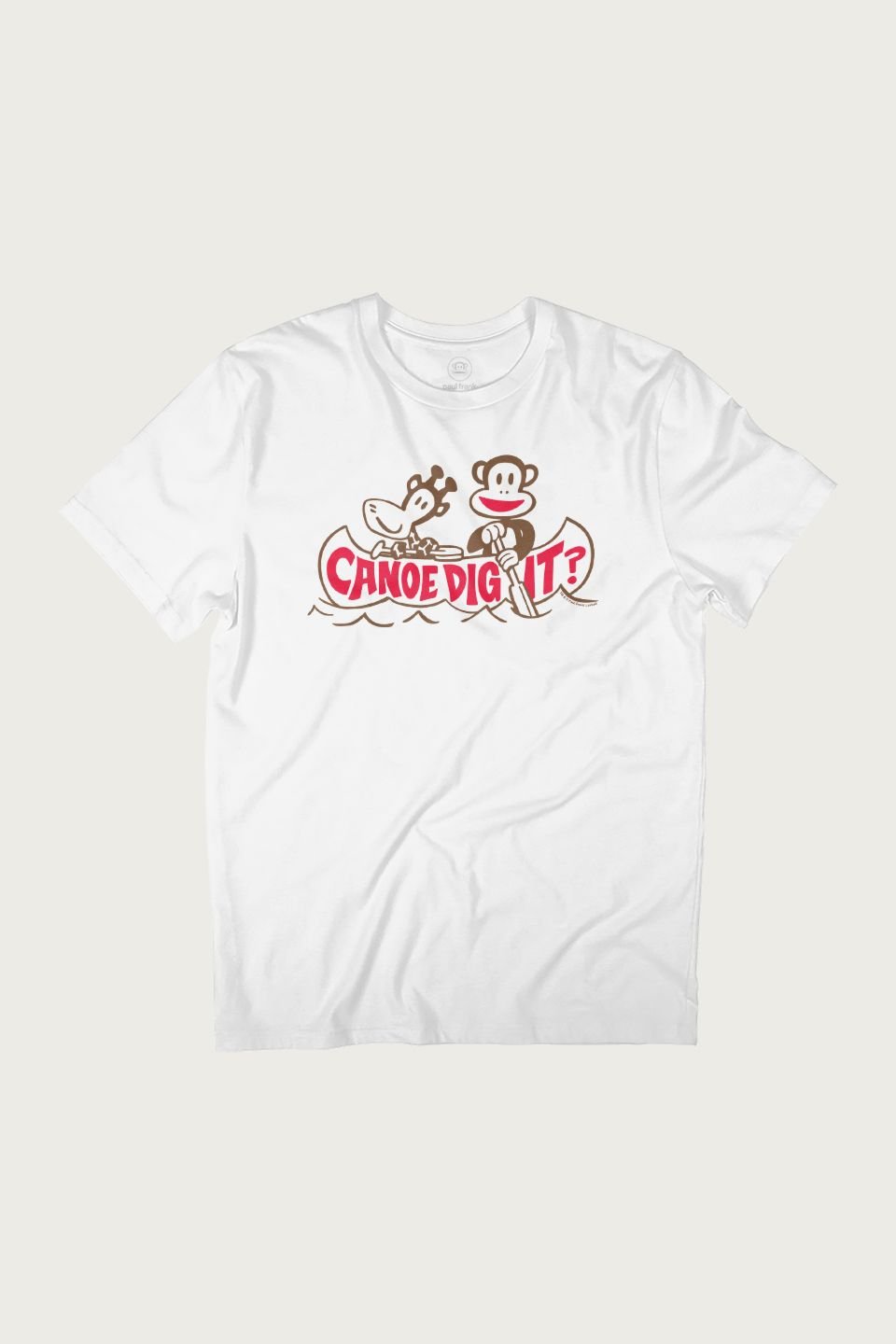 Paul Frank Paul Frank Men's Julius The Monkey & Clancy Canoe Dig It T-Shirt in White - 2
