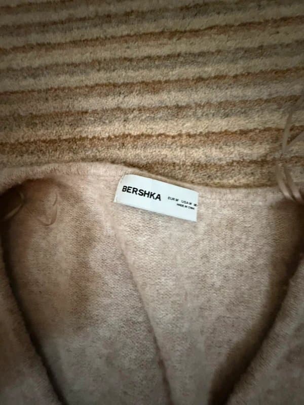 Bershka Tan off-the-shoulder jumper