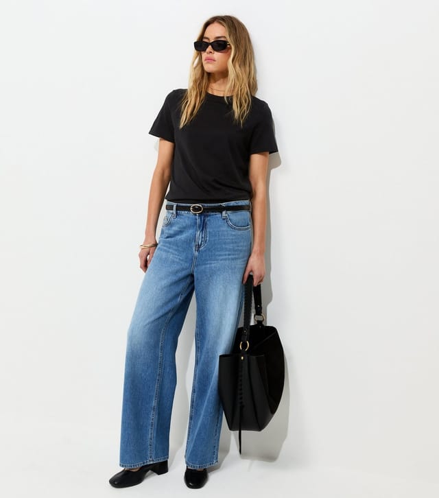 New Look Women's Black Cotton Crew Neck T-Shirt New Look - 3