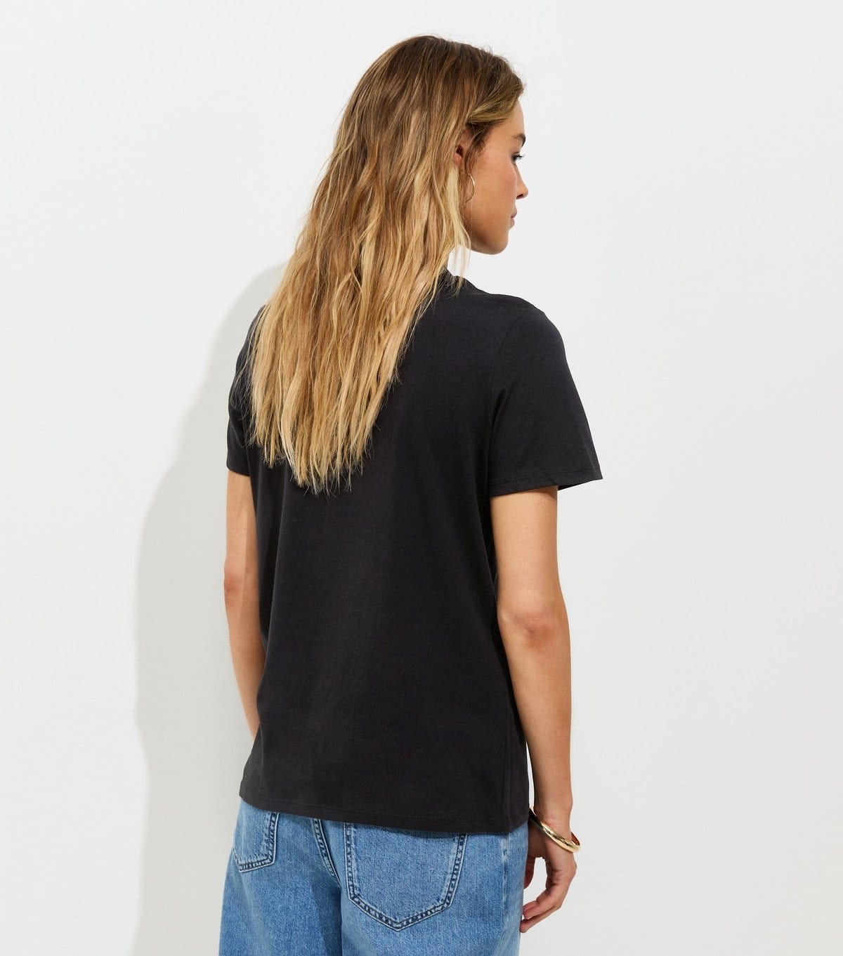 New Look Women's Black Cotton Crew Neck T-Shirt New Look - 4