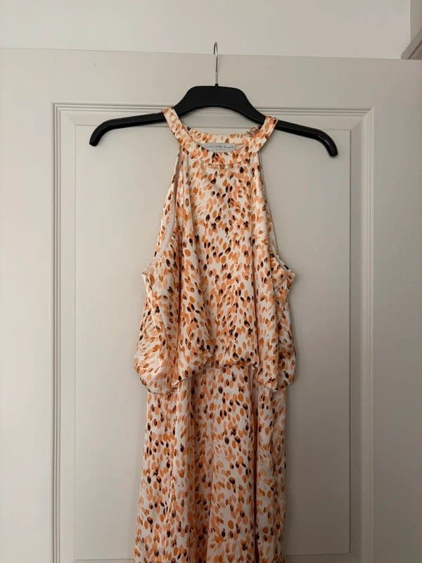Never Fully Dressed Orange Leopard Print Halter Neck Jumpsuit