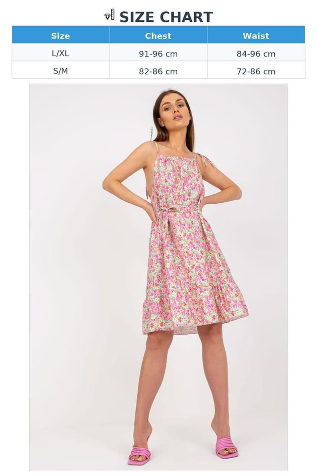 Love Lace Love Lace Women's Summer Ruffle Hem Dress Tie Waist Tied Straps - 3