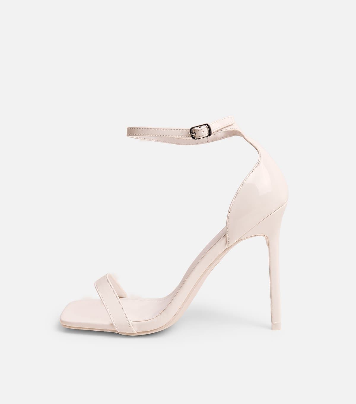 Public Desire Public Desire Cream Patent Stiletto Sandals