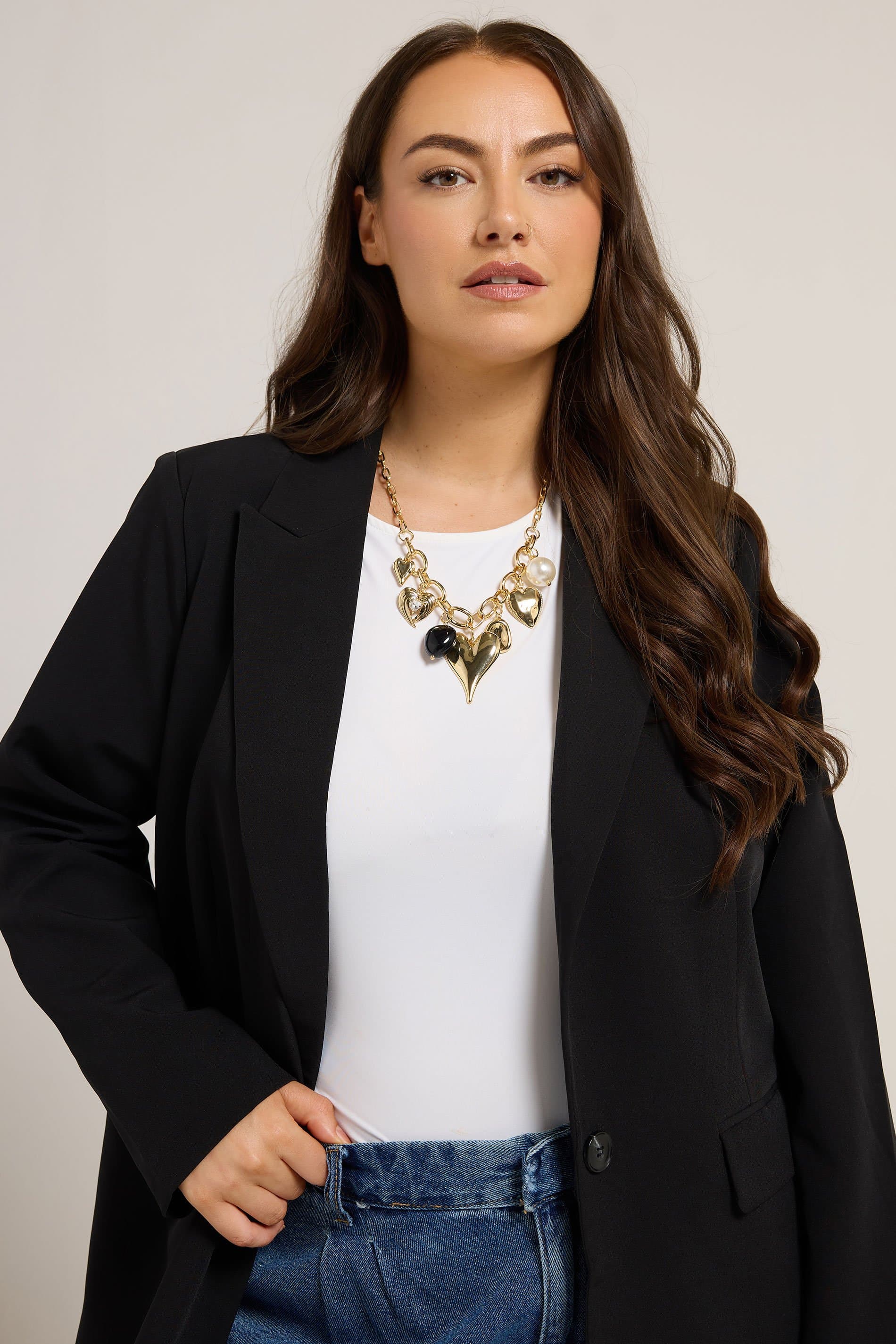 Yours Gold Tone Statement Heart Charm Necklace