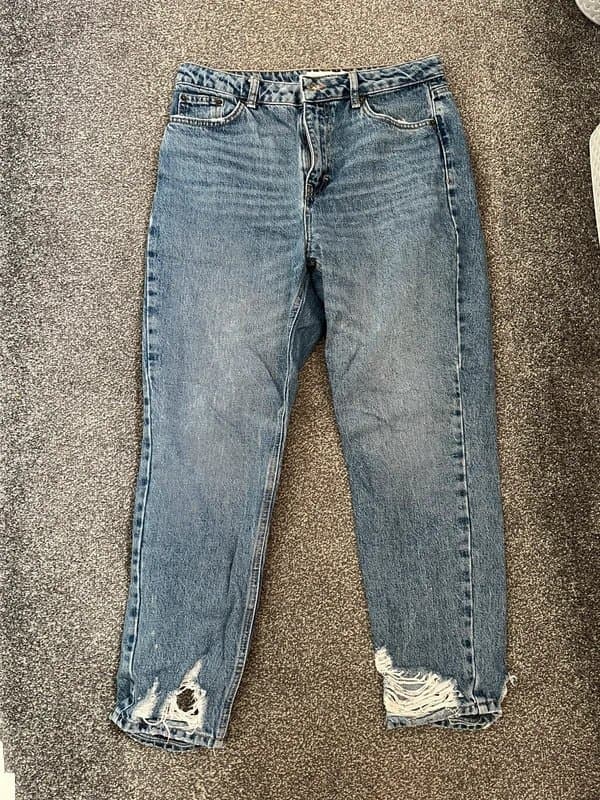 Topshop Ripped blue denim jeans