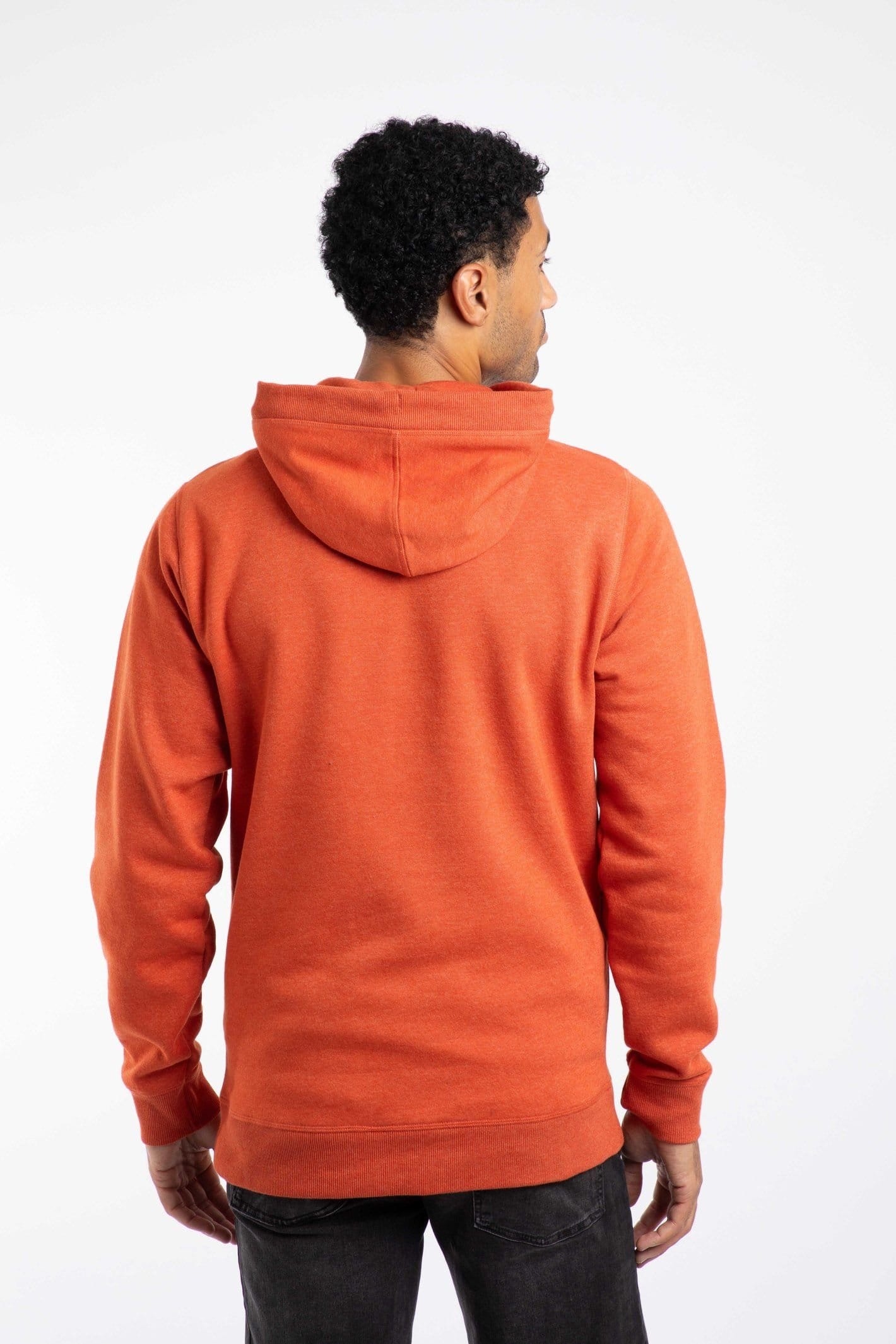 Weird Fish Weird Fish Men's Bryant Front Print Graphic Popover Hoodie in Orange - 4