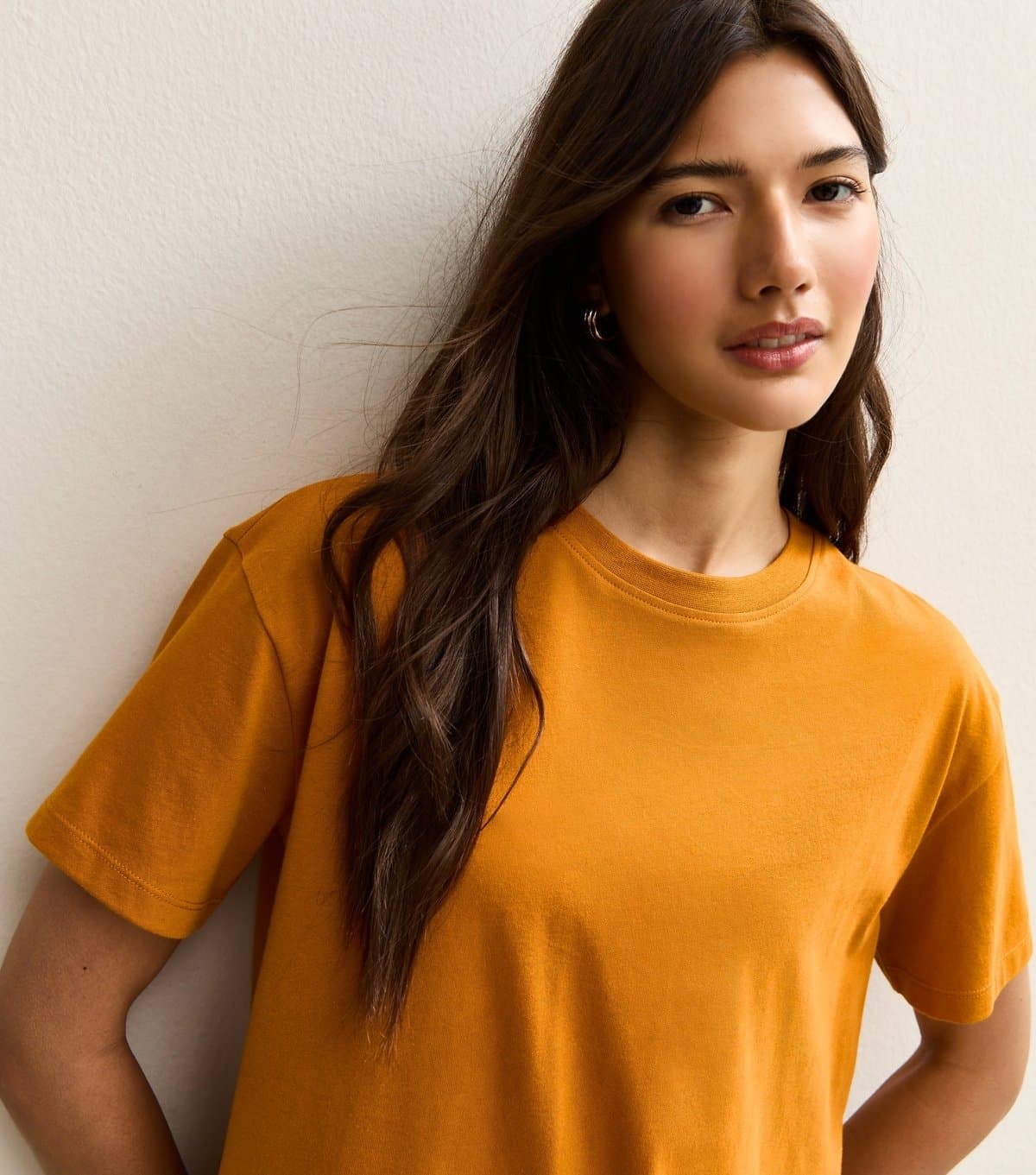 New Look Women's Burnt Orange Cotton Boxy Fit T-Shirt New Look