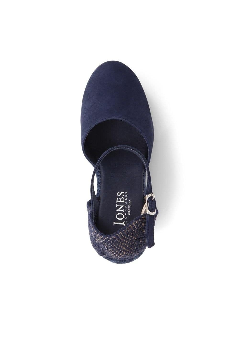 Jones Bootmaker Jones Bootmaker Women's Arabella Wedge Sandals in Navy - 4