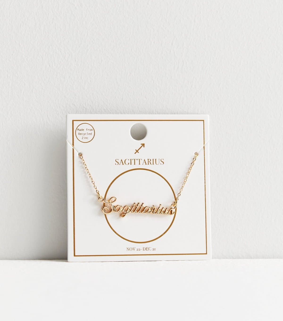 New Look Gold Sagittarius Star Sign Necklace New Look
