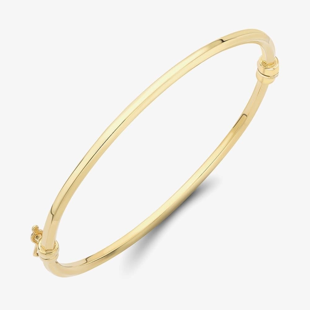 T.H.Baker T.H.Baker Women's 9ct Gold Bevelled Tube Bangle 111225127485 - 1