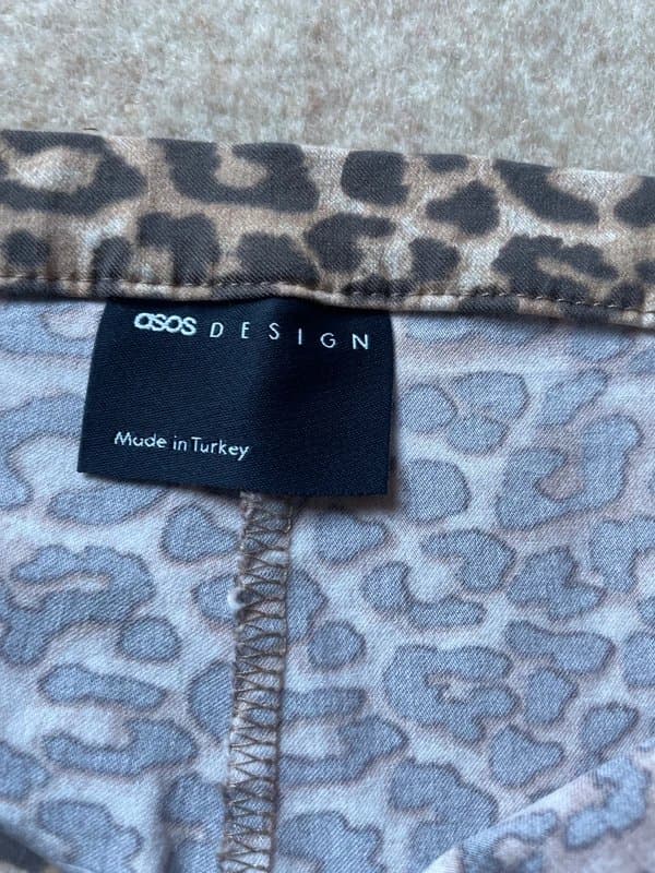ASOS Design Kick flare trouser in leopard print