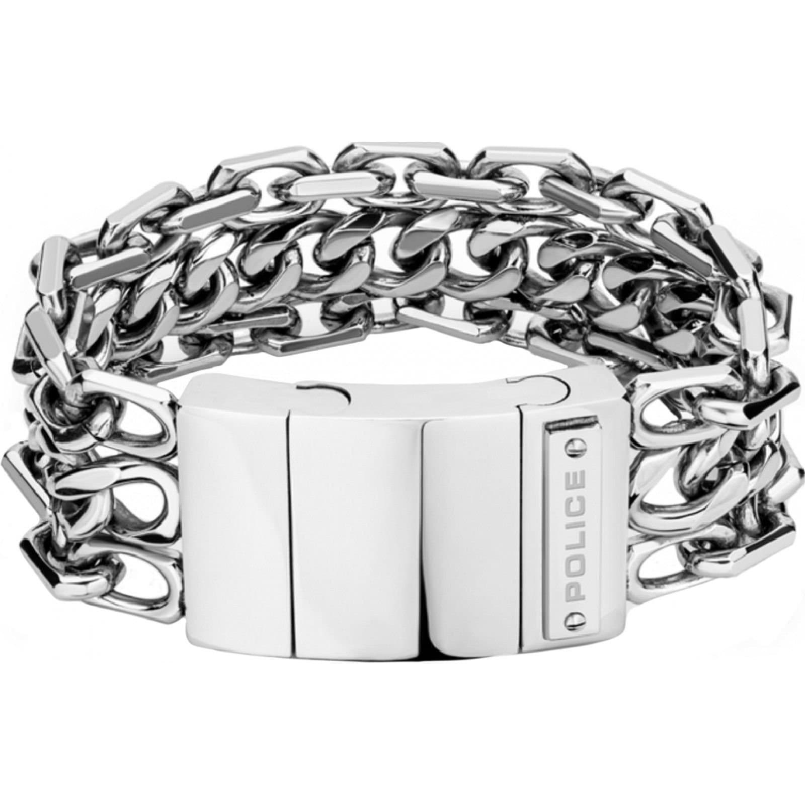 Police Police Men's Silver Chain Bracelet