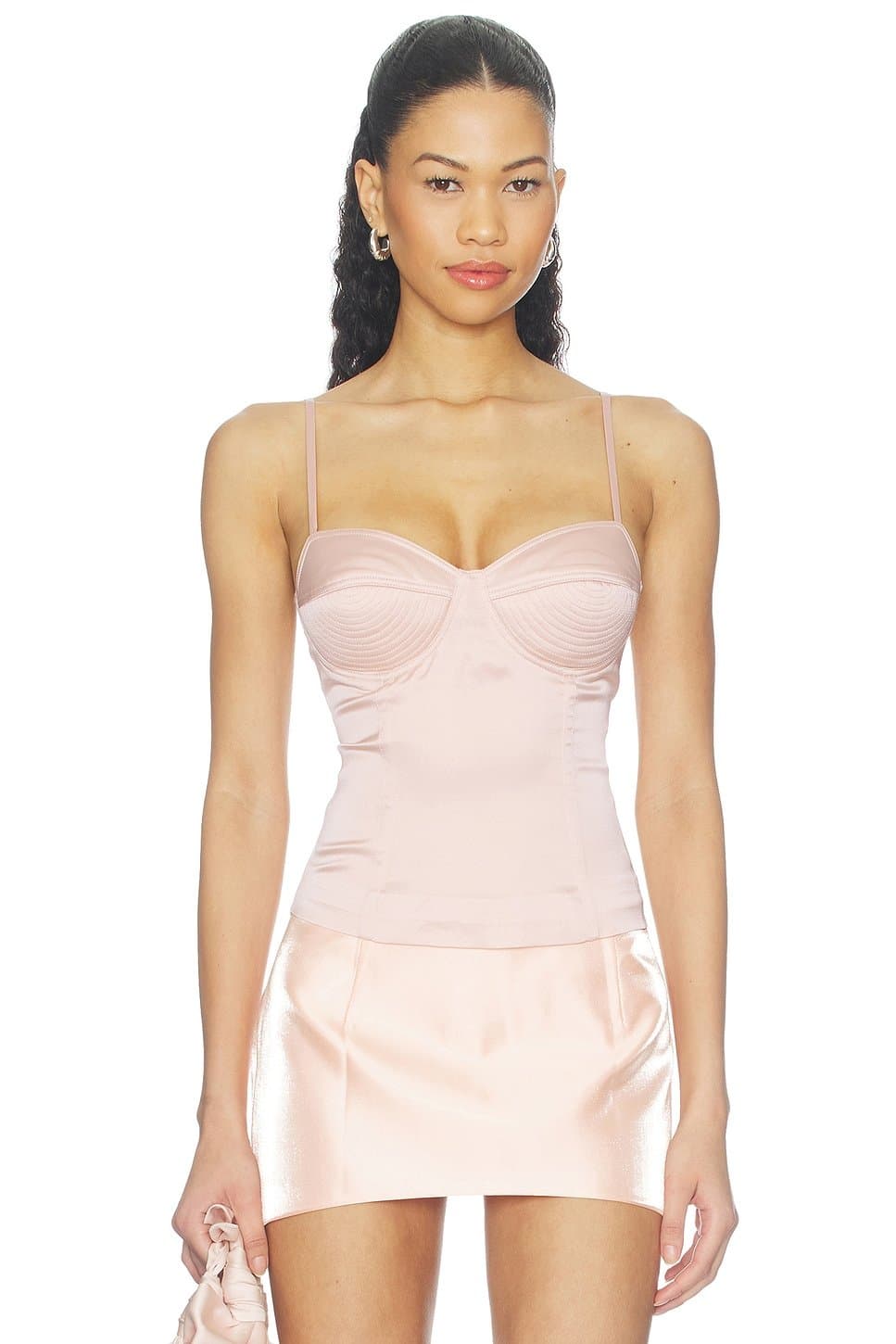 revolve Satin Bullet Bra Top