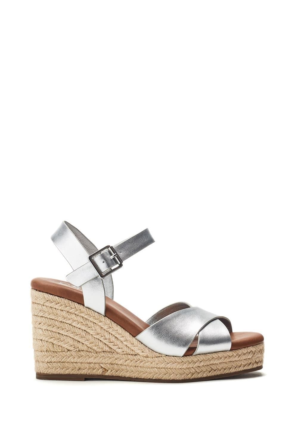 Moda in Pelle Moda In Pelle Women's 'Jasminium' Leather Wedges in Silver