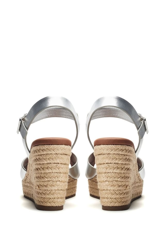 Moda in Pelle Moda In Pelle Women's 'Jasminium' Leather Wedges in Silver - 3