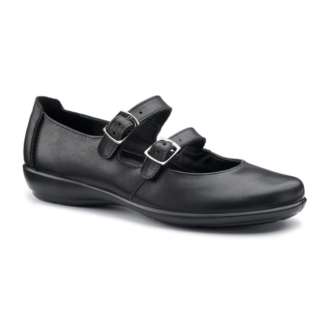 Hotter Hotter Women's 'Promise' Twin-Strap Mary Janes in Black - 2