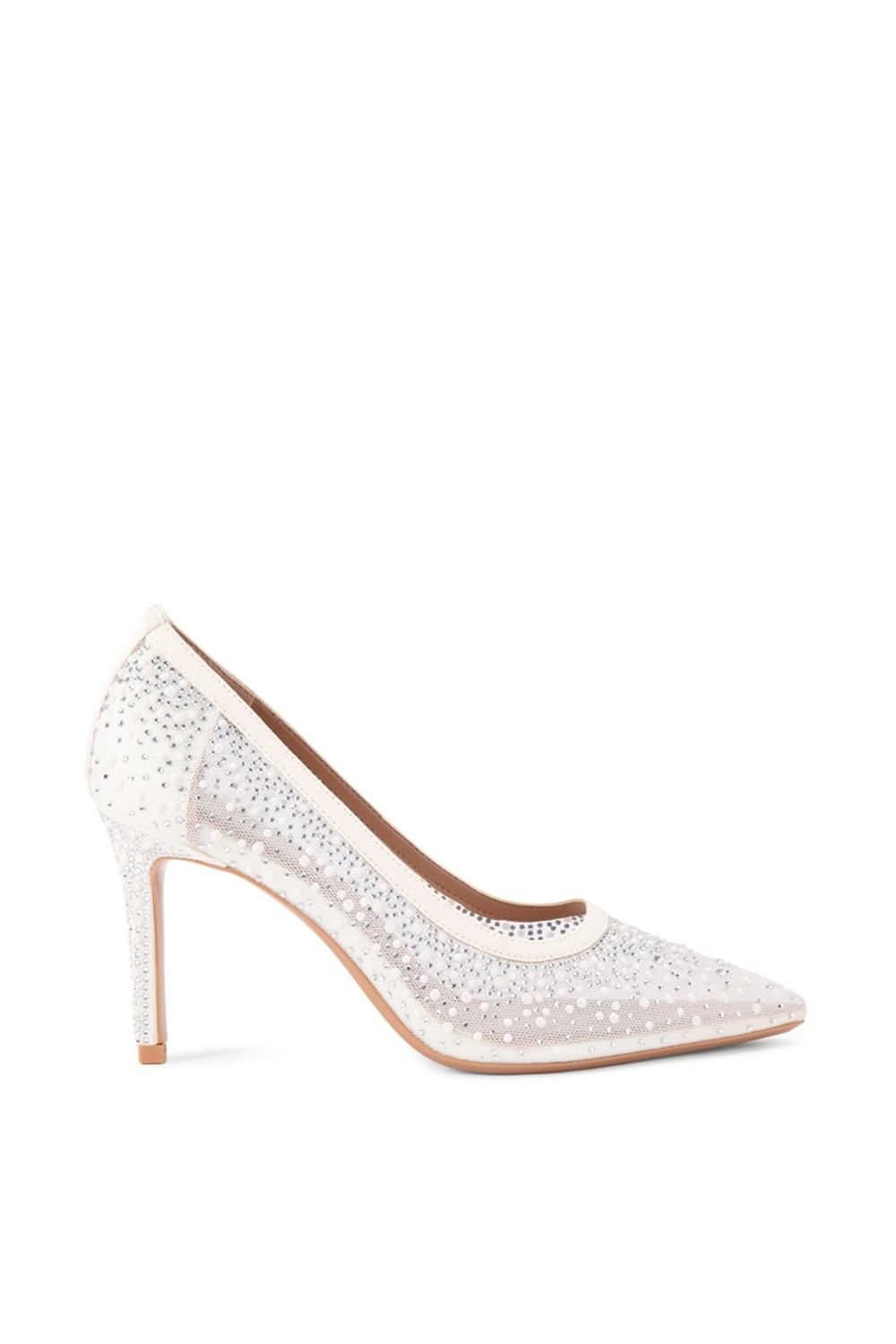 Carvela Carvela Women's 'Lovebird Mesh' Fabric Heels in Cream