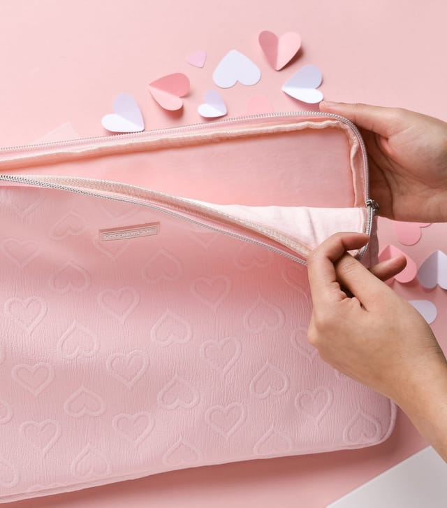 Coconut Lane Pink Heart Laptop Sleeve Coconut Lane New Look - 2