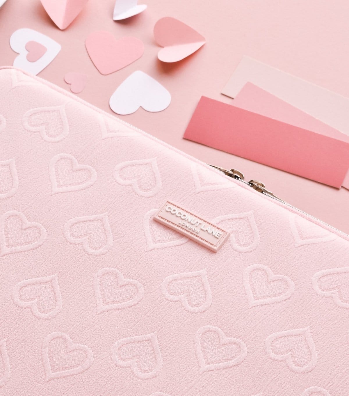 Coconut Lane Pink Heart Laptop Sleeve Coconut Lane New Look - 4