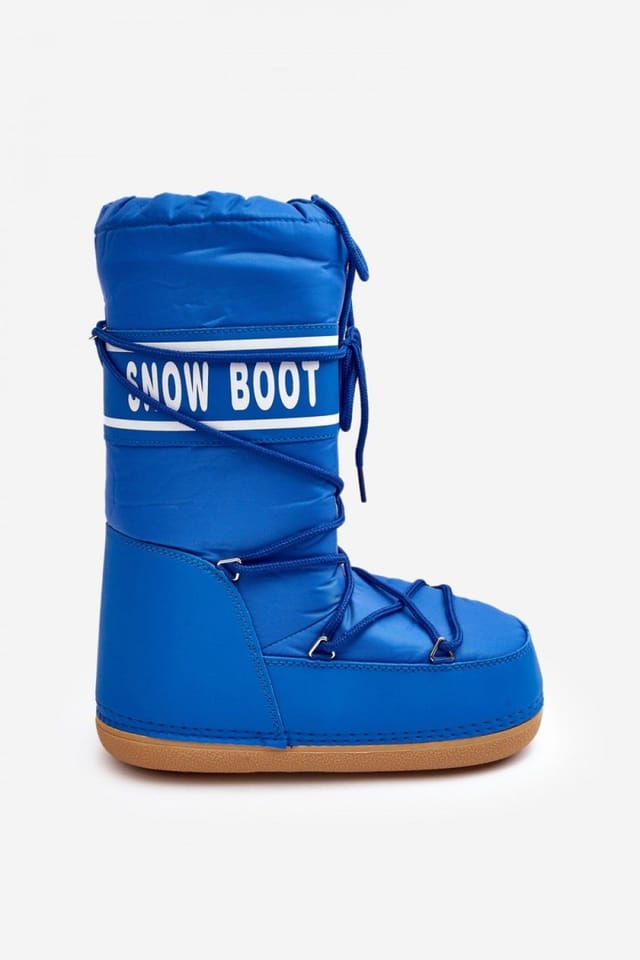 Love Lace Love Lace Women's Warm Slip On Platform Snow Boots Cold Wind Resistant in Blue - 3