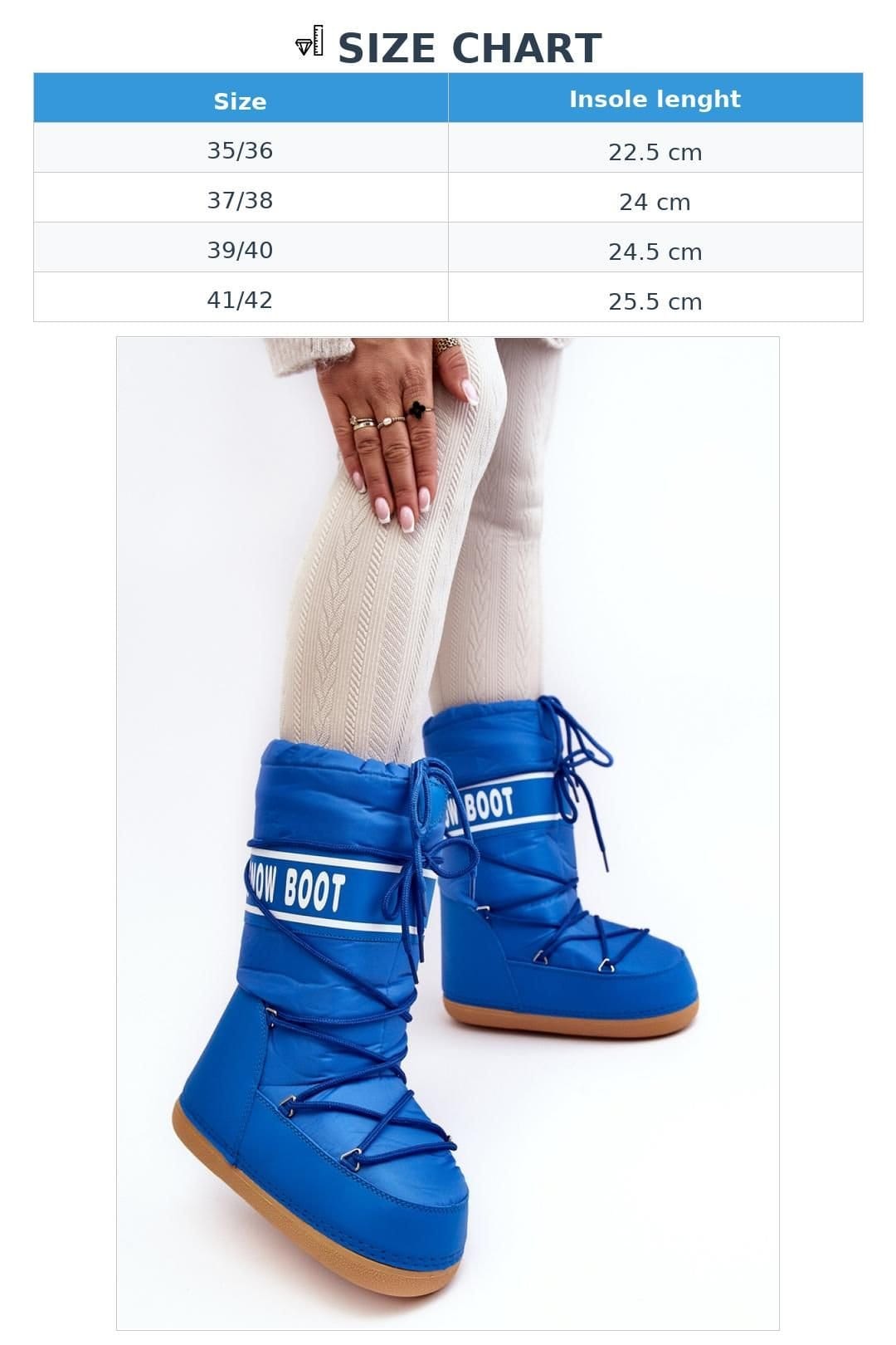 Love Lace Love Lace Women's Warm Slip On Platform Snow Boots Cold Wind Resistant in Blue - 4