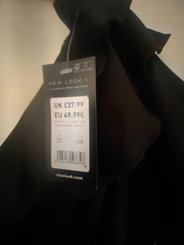 New Look Black Satin Evening Dress