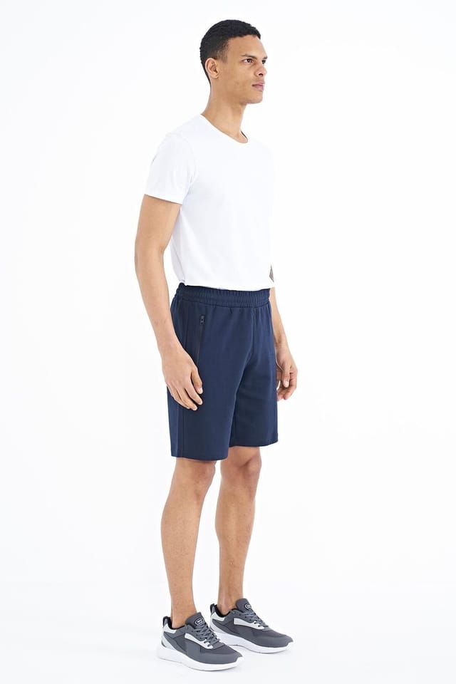 Tommy Life Tommy Life Men's Cotton-polyester Sweat Shorts in Navy - 3