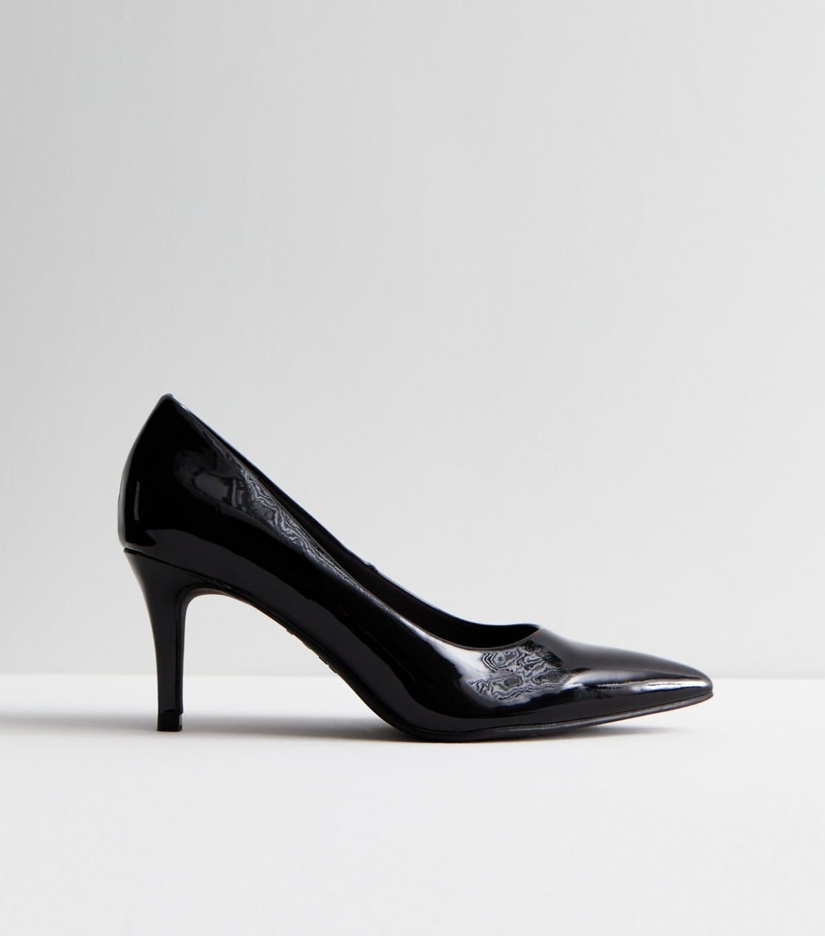 New Look New Look Black Patent Stiletto Heel Court Shoes