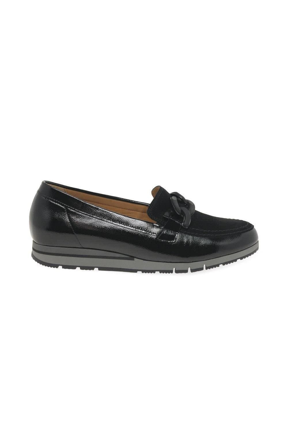 Gabor Gabor Women's 'Bea' Wedge Loafers in Black