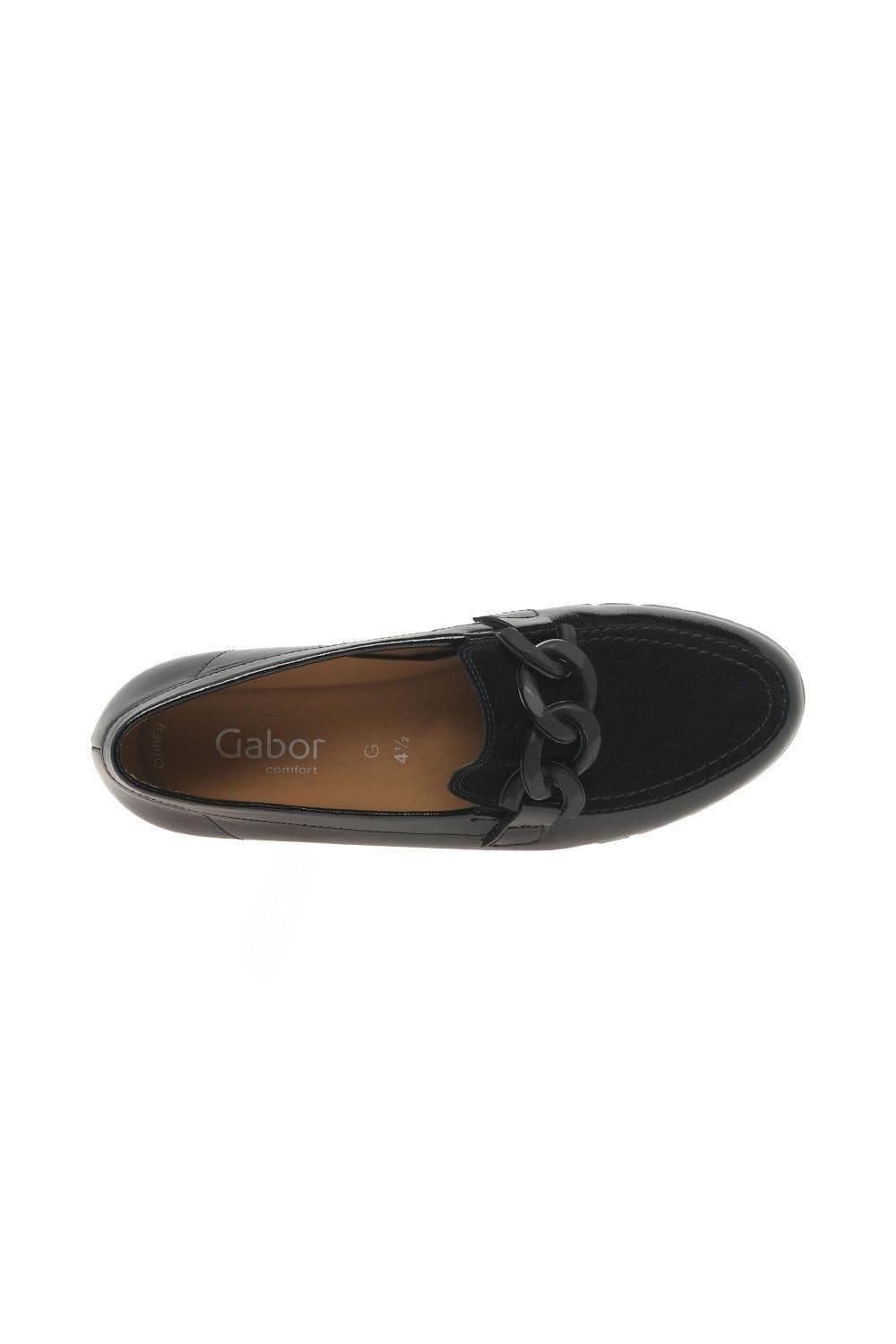 Gabor Gabor Women's 'Bea' Wedge Loafers in Black - 4