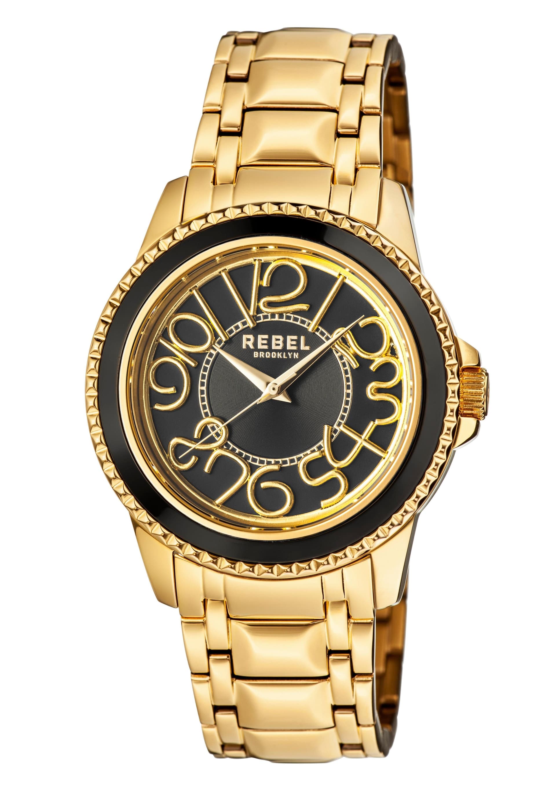 Rebel Rebel Men's Williamsburg Black Dial Stainless Steel Watch