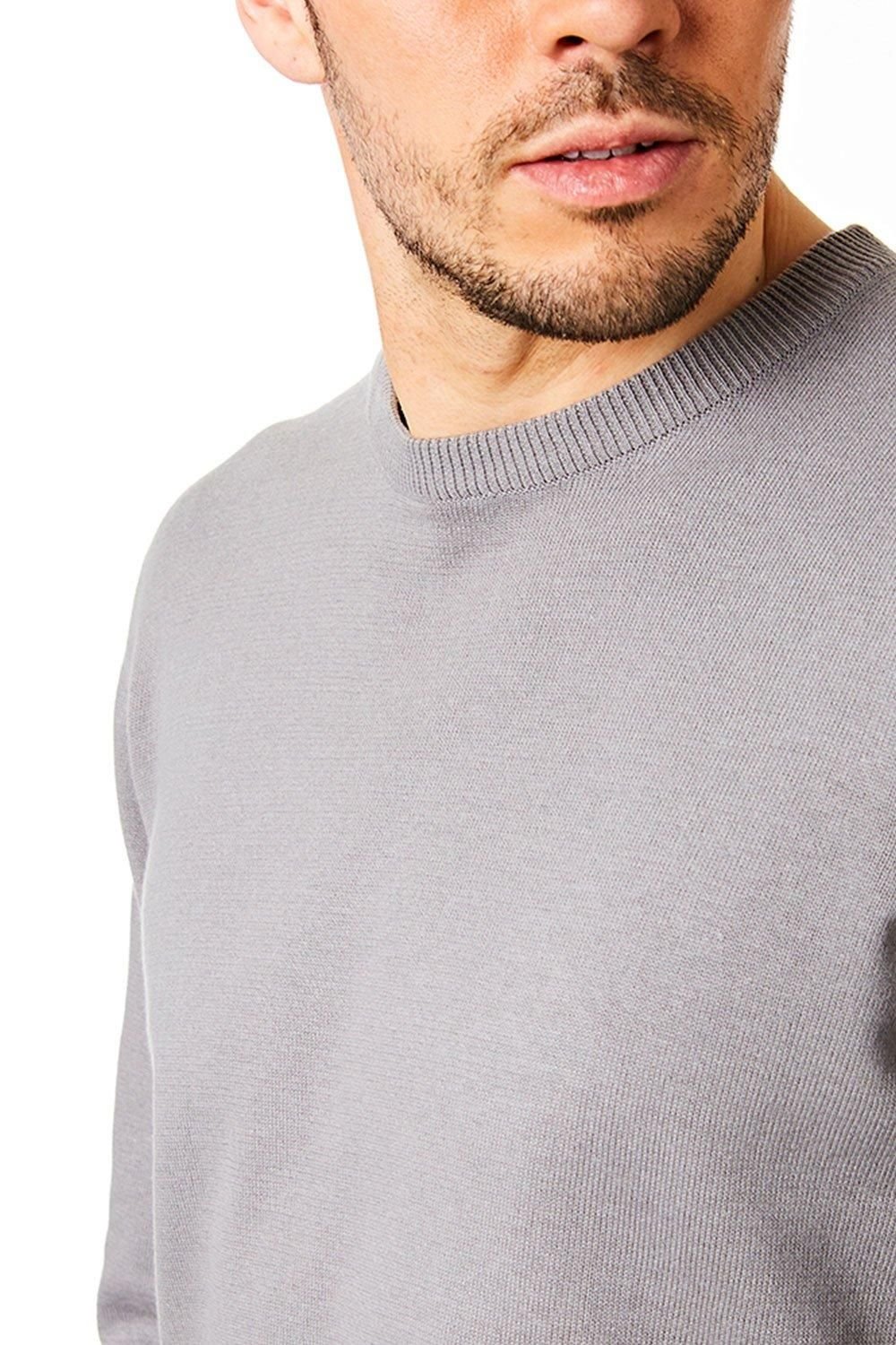 CastlePoint CastlePoint Men's Crew Neck Knitted Jumper in Grey - 3