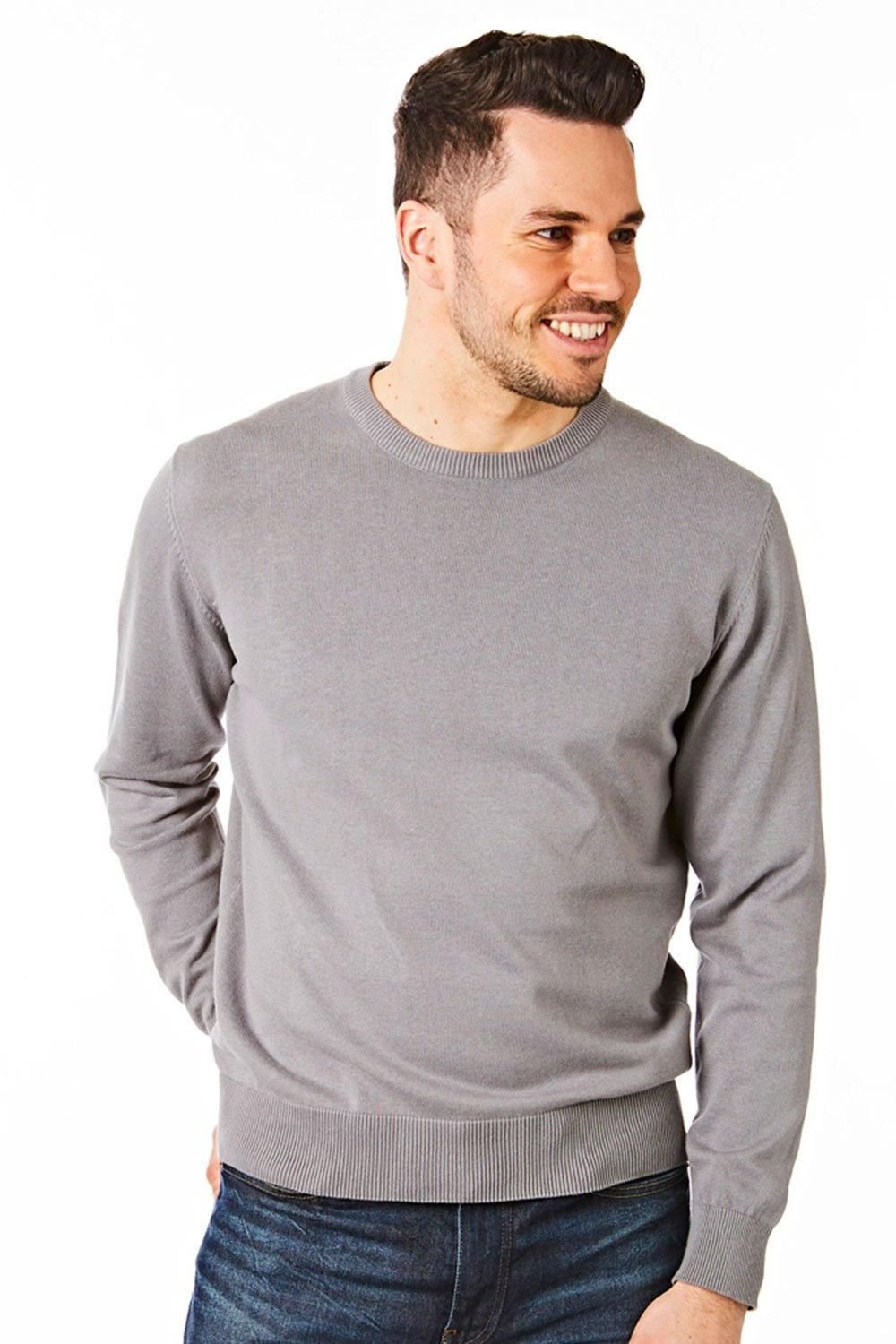 CastlePoint CastlePoint Men's Crew Neck Knitted Jumper in Grey - 4