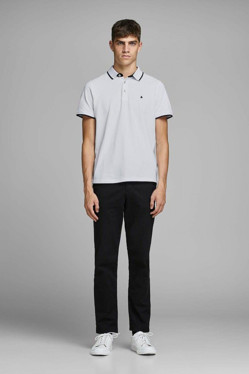 jack & jones Jack & Jones Men's Mens White Logo Polo Shirt Cotton Casual Short Sleeve Size S - 4